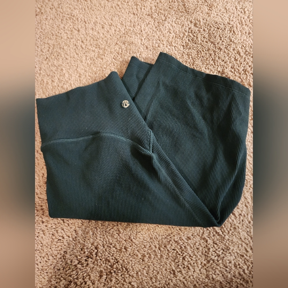 Buffbunny Green Ribbed Biker Shorts